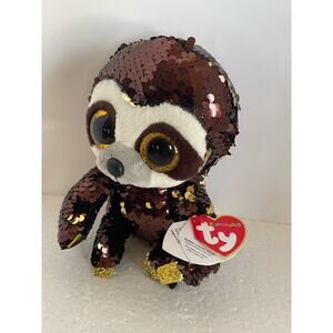 Ty Beanie Boos 6" DANGLER the Sloth Plush Stuffed Animal Sequins
